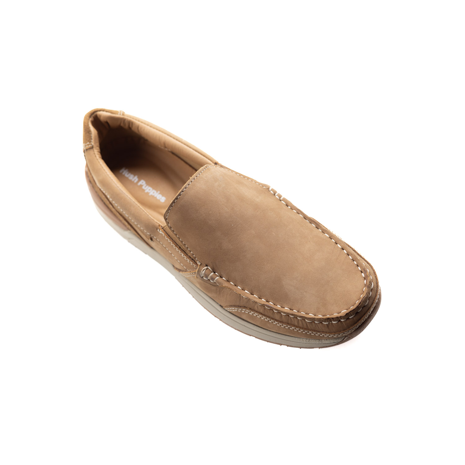 Hush Puppies Falcon Mocc Slip Tan Perocili Shoes